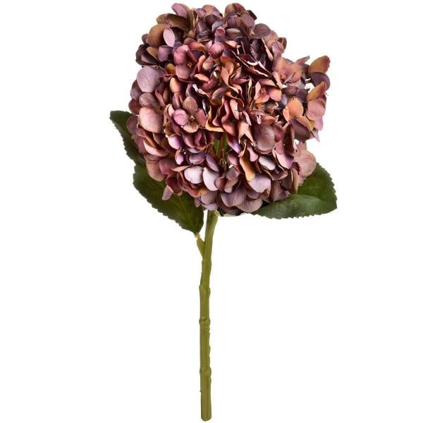 Wyld Haus Set of 3 Artificial Flowers Autumn Coffee Hydrangea Stems