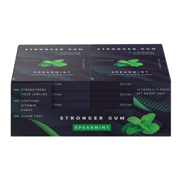 Stronger Gum Regular: Sugar Free Spearmint, 120 pieces (330g)