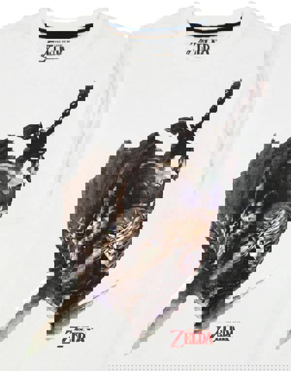 Nintendo Mens White Zelda Short Sleeve Long Leg Pyjama Set