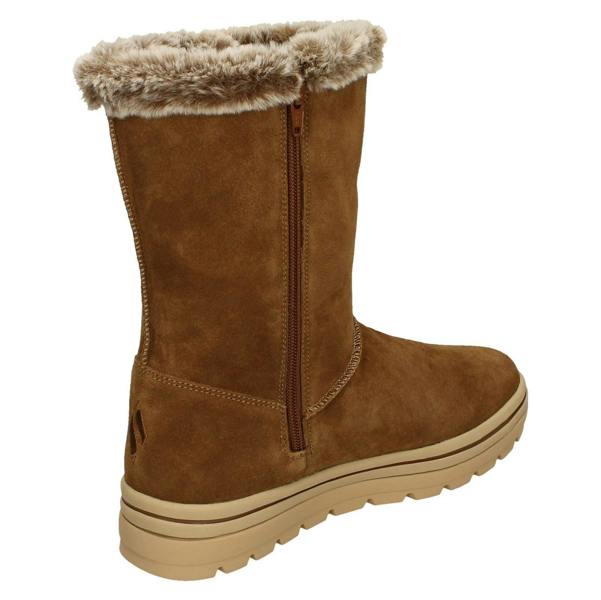 Skechers Ladies Skechers Memory Foam Faux Fur Lined Mid Calf Boots Cool Gal 49864
