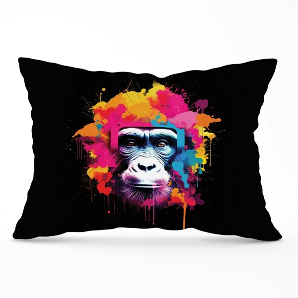 Warren Reed Multi Coloured Monkey Face Cushions