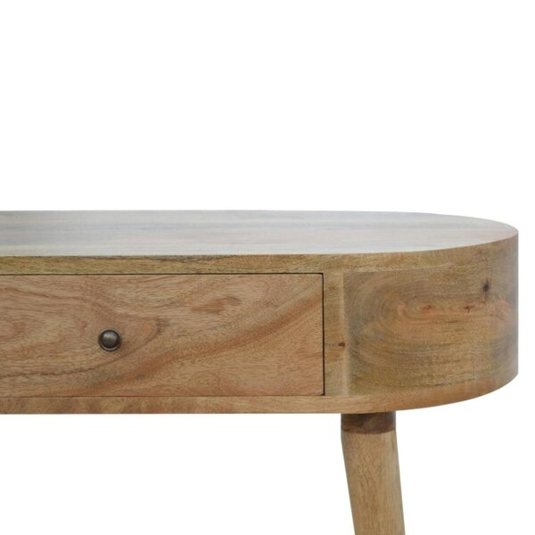 Wyld Haus Pisa Scandi  Natural Mango Wooden 1 Drawer Console Table