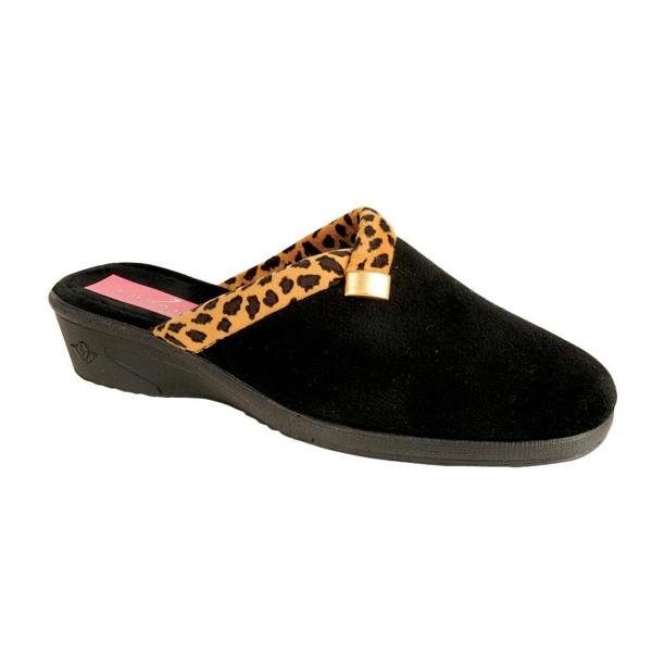 Lunar Womens/Ladies Michelle Slippers - Black - 