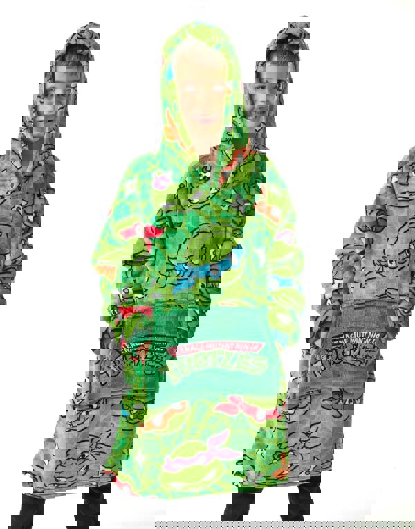 Teenage Mutant Ninja Turtles Boys Green Blanket Hoodie