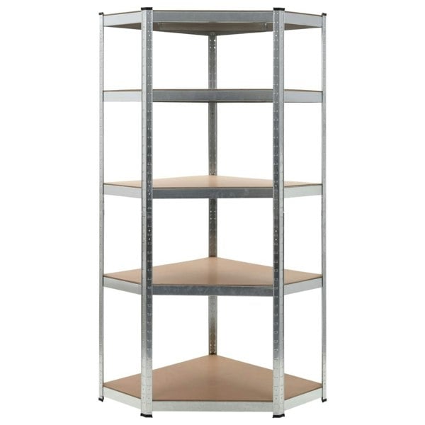 Berkfield Storage Shelf Silver 75x75x180 cm Steel and MDF
