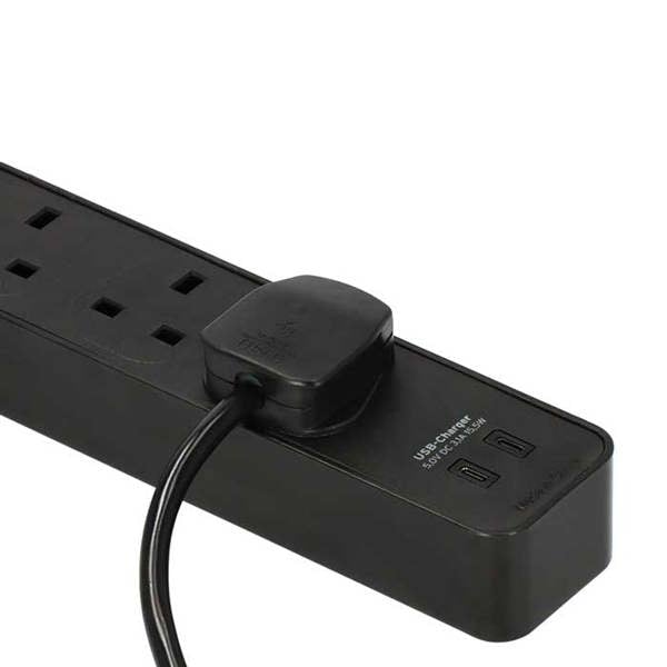 Brennenstuhl Ecolor 4 Way Extension Lead with 2 USB C Ports - 1153243106