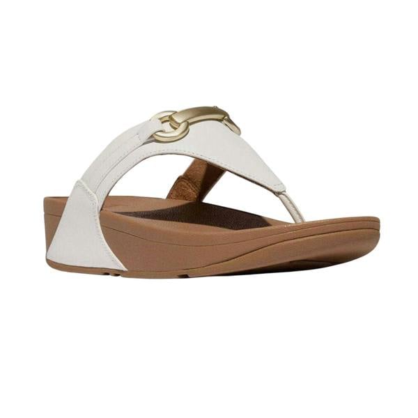 Fit Flop Womens/Ladies Leather Snaffle Standard Sandals - White - 