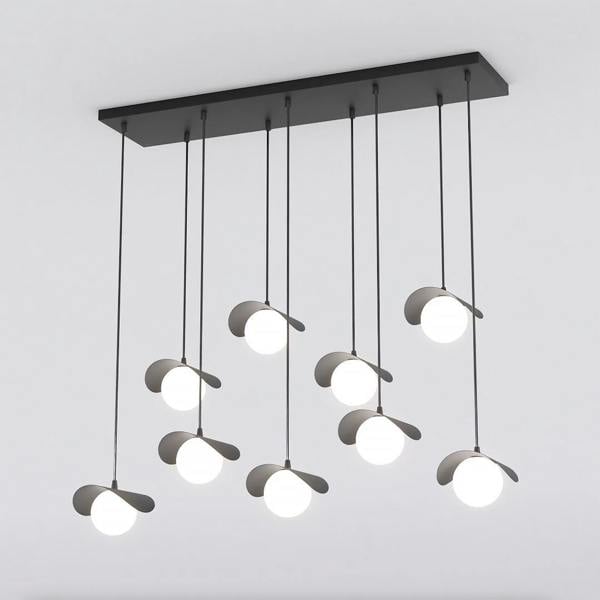 Emibig RITUAL Pendant lamp 9 x G9 Black with White Shade