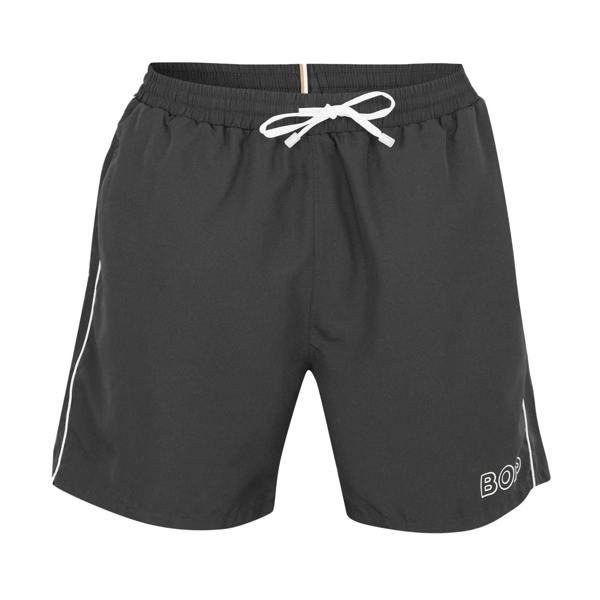 Boss Mens Side Stripe Swim Shorts - Black - 