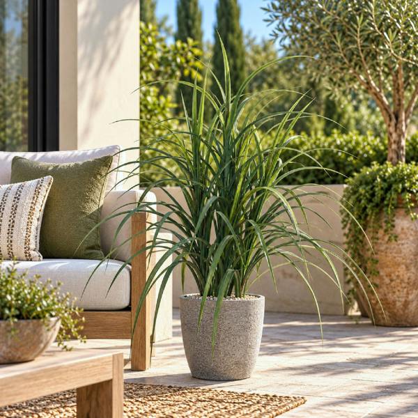 Artificial Ornamental Grass Plant UV Resistant Outdoor - 100cm