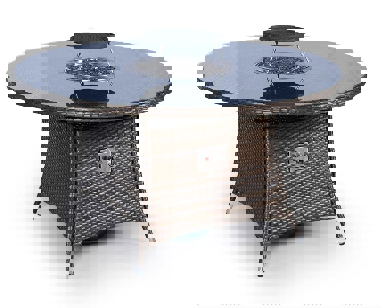 Giardino Fire Pit 6 Seater Round Rattan Dining Table