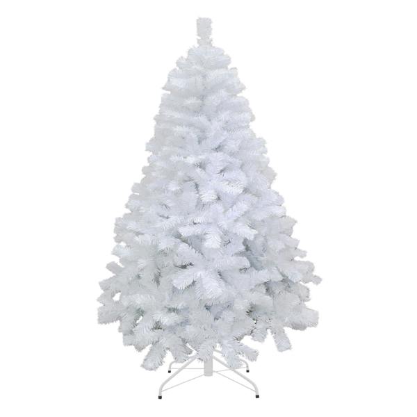 4ft to 12ft White Artificial Alaskan Pine Christmas Tree with Metal Stand image 1