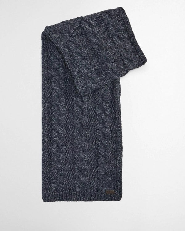 Barbour Jesmond Beanie & Scarf Gift Set - Navy Blue