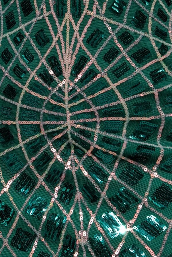 Goddiva Iridescent Long Sleeve Sequin Mermaid Inspired Halloween Costume - Emerald Green by Goddiva
