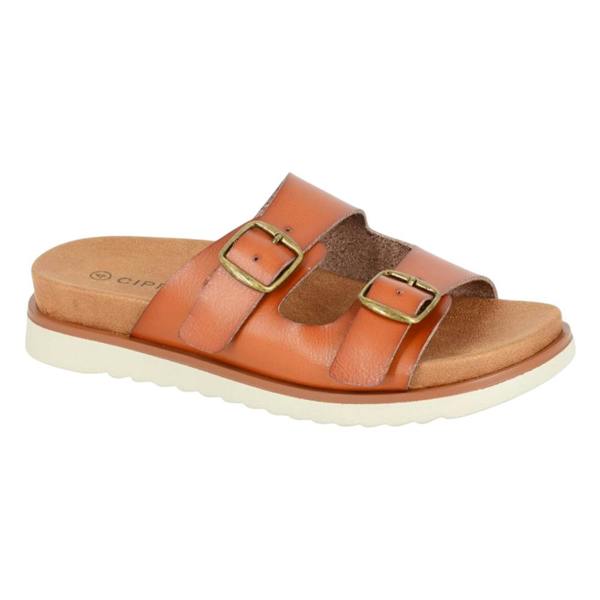 Cipriata Womens/Ladies Tiberia Mule Sandals - Tan - 
