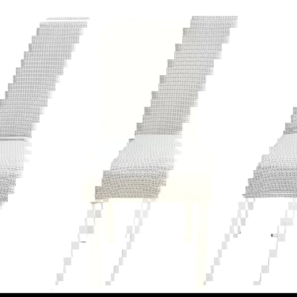 Anyseat Chair Cover Light Grey Micro Knitted Design with Elastic Material for Dining Room Kitchen Wedding Hotel Banquet Restaurant