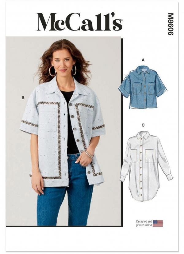 McCalls 8606 Paper Sewing Pattern – Women's Top & Shirt, Size 6-14, Easy