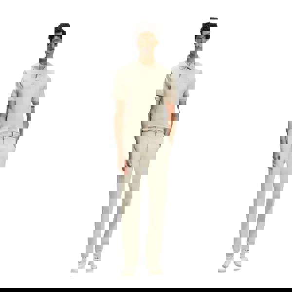 Boss Mens Passenger Logo Slim Polo Shirt - Beige - 