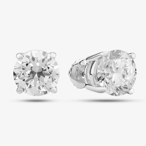 T. H. Baker 14ct White Gold Certificated Lab Grown 4.00ct Diamond Stud Earrings TH0583012