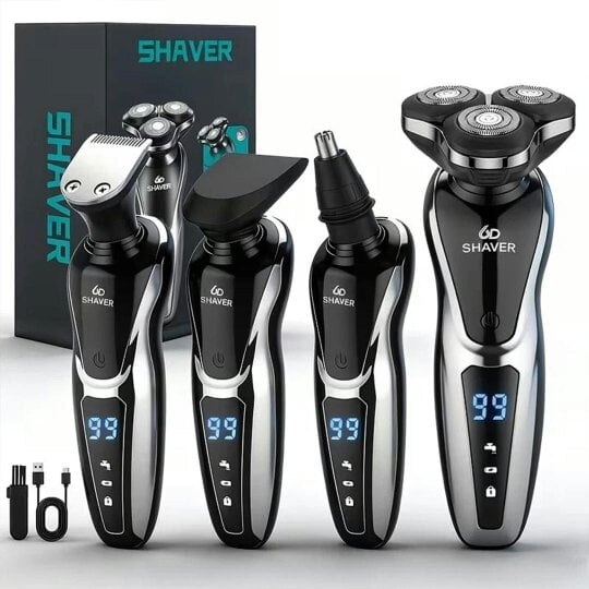 Havendro Shavers for Men Electric Razor Wet&Dry Rechargeable Rotary Cordless USB Charging