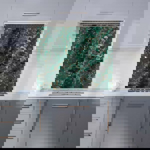 Warren Reed - Designer Green Quartz Effect Kitchen Splashback