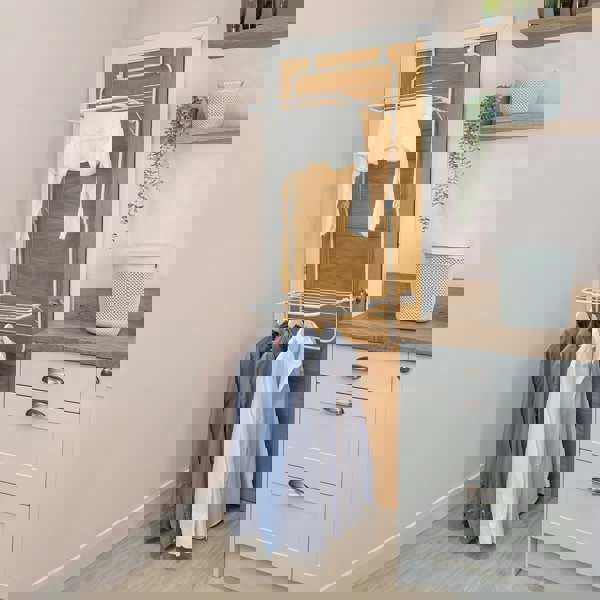 JVL 2 Tier Over Door Drying Rack - 8.5M, White