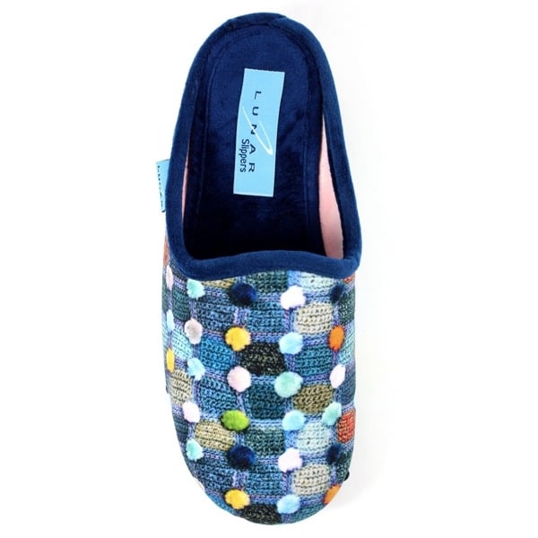 Lunar Women's Crackle Slippers - Navy