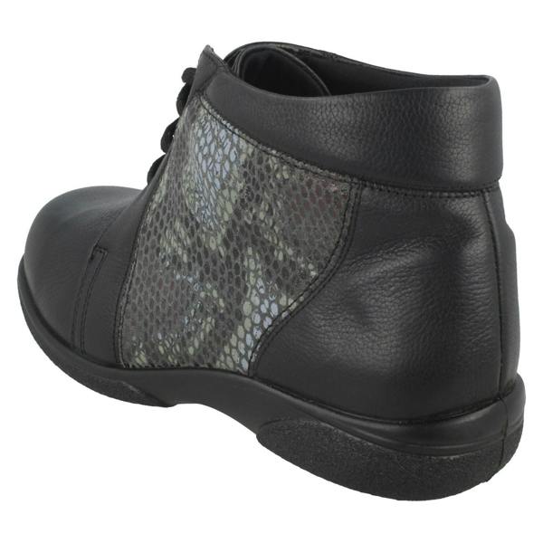 DB Shoes Ladies Easy B Casual Boots With Snake Skin Detail Donna