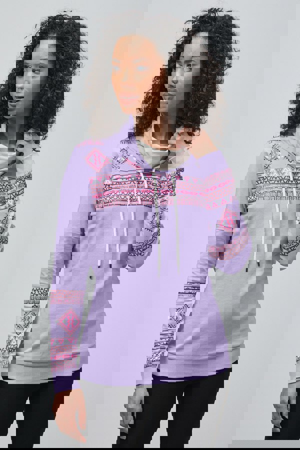 ENORSIA Geo Printed High Collar Sweatshirt