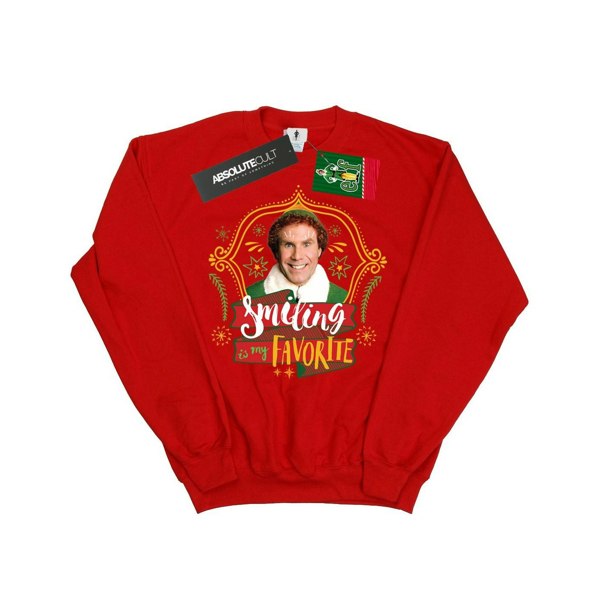 Elf Girls Buddy Smiling Sweatshirt - Red