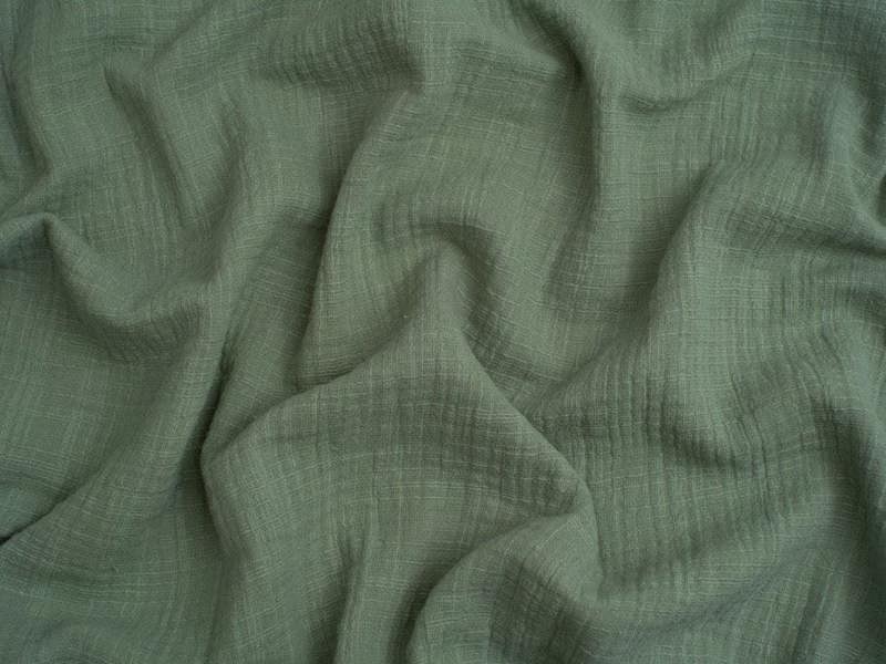 Minerva Core Range Slub Cotton Double Gauze Fabric - Plain Design Dressmaking Fabric, 130 cm / 52" Wide - per metre