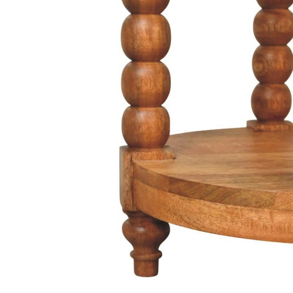Artisan Furniture Solid Wood Barley Twist Round Side Table