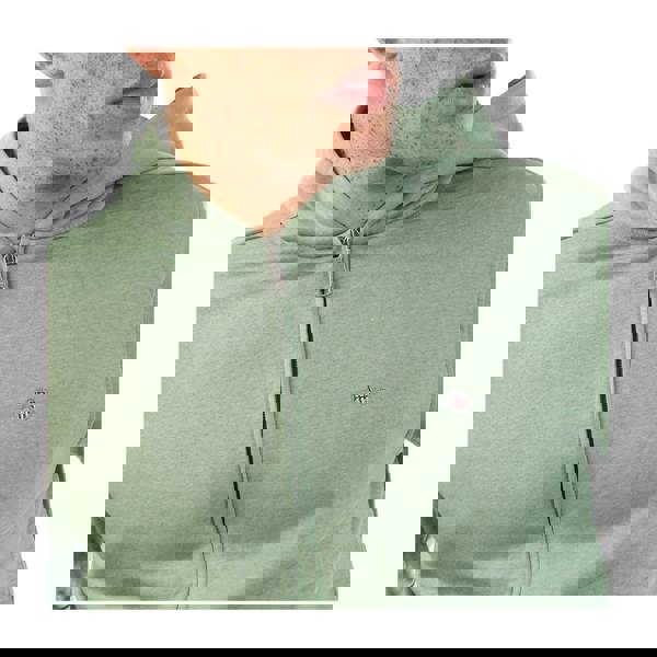 Gant Mens Shield Full Zip Hoodie - Green - 