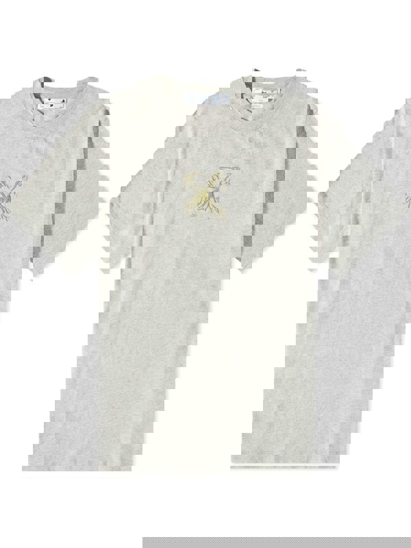 Off-white Splash Arrow Oversized Tee Grey