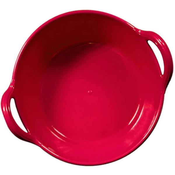 KetoBarrow Skip feed bucket feeder in red integrated handles flexible rubber pet animal horse