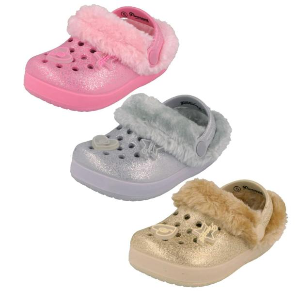 Pineapple Girls Pineapple Clogs With Faux Fur Lining H2694