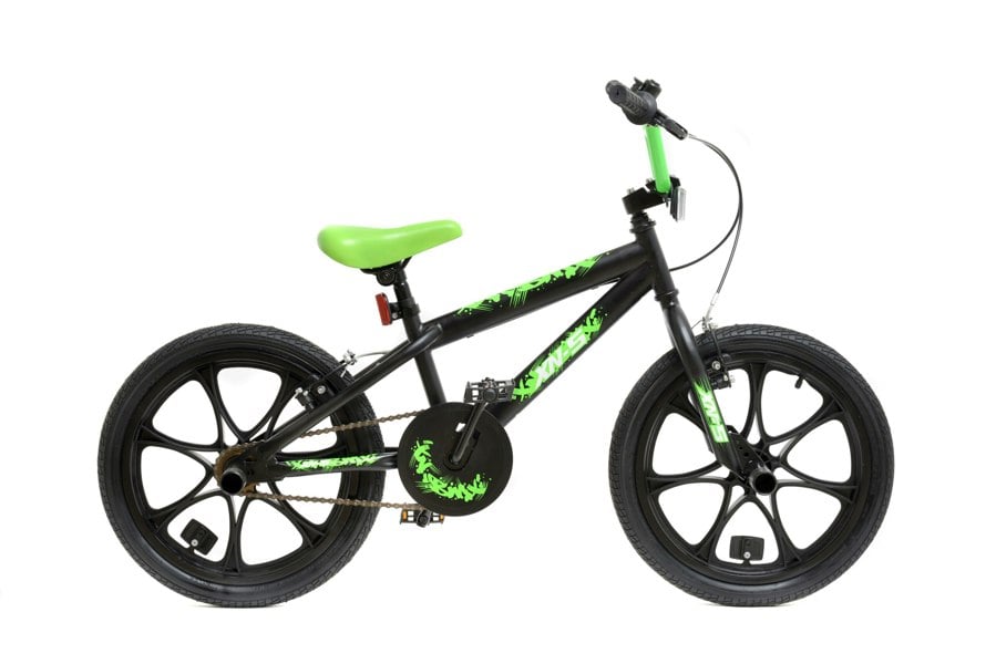 XN-5-18 BMX Bike Boys Kids Freestyle BMX 18" MAG Wheel - Black/Green