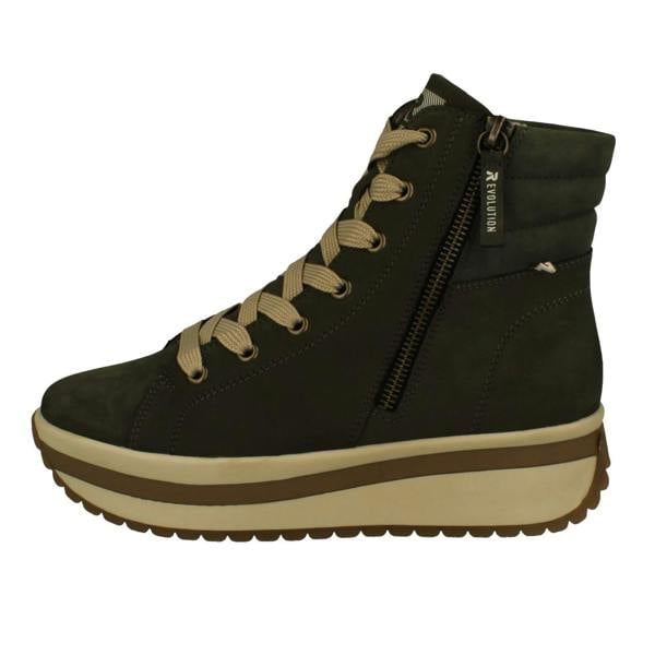 Rieker Ladies Rieker Chunky Platform Fleece Lined Ankle Boots W0962