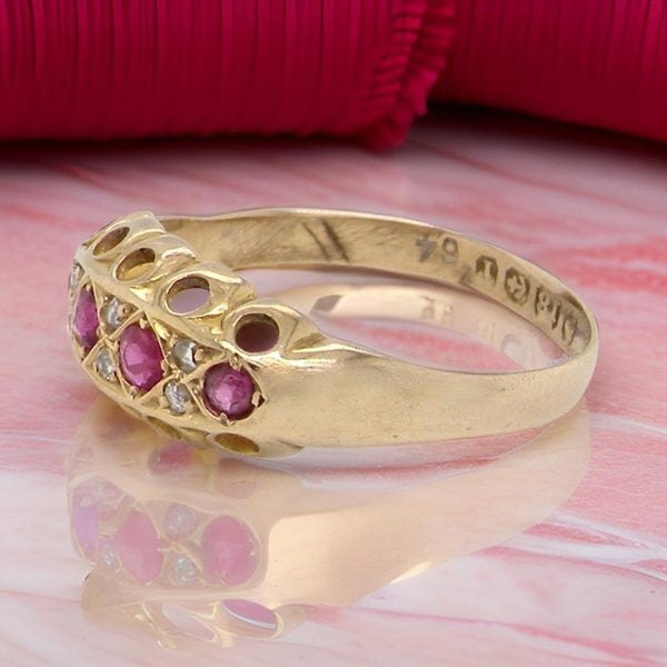 An Edwardian ruby and diamond ring