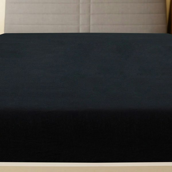 Berkfield Jersey Fitted Sheet Black 100x200 cm Cotton