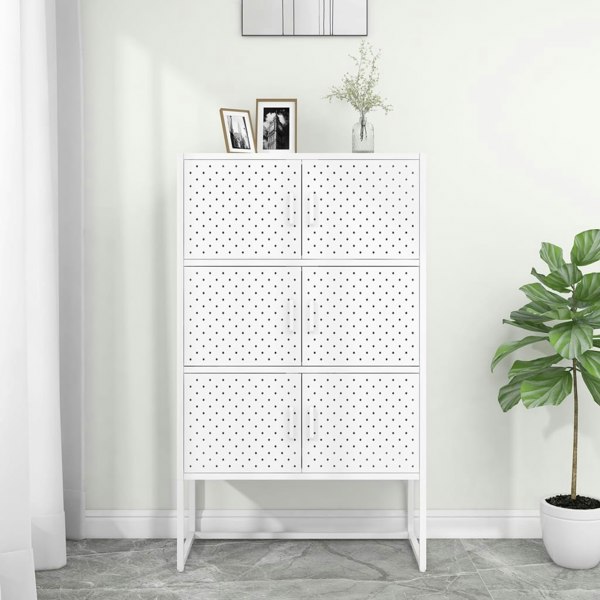 Berkfield Highboard White 80x35x135 cm Steel