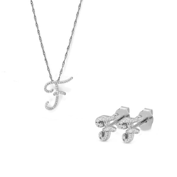 Say It With Luxe Initial Gift Set - Sterling Silver