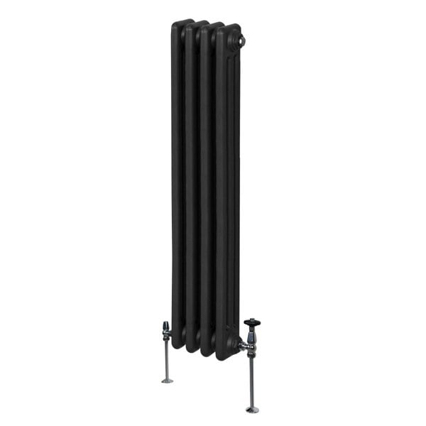 Monstershop Traditional 3 Column Radiator - 1500 x 202mm - Black