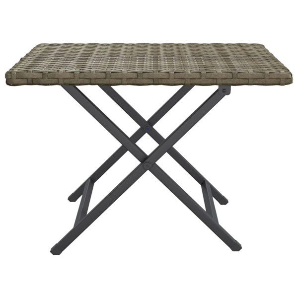 Berkfield Folding Table Grey 45x35x32 cm Poly Rattan