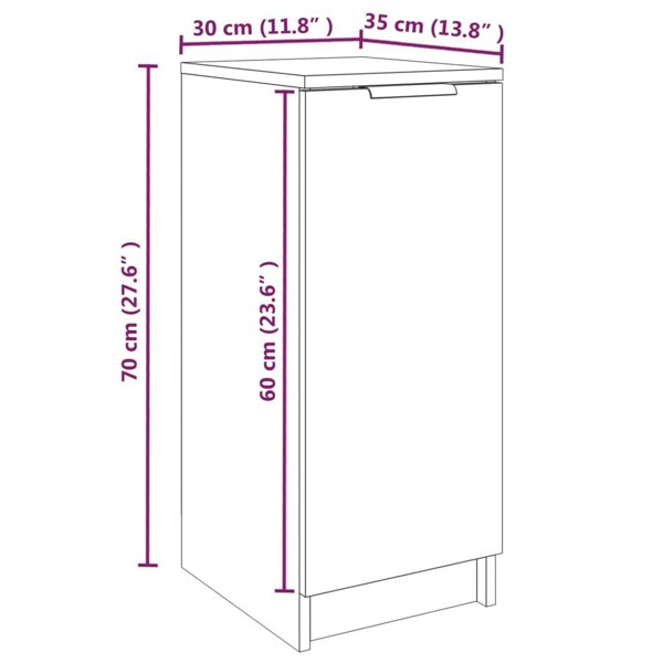Berkfield Shoe Cabinet Sonoma Oak 30x35x70 cm Engineered Wood