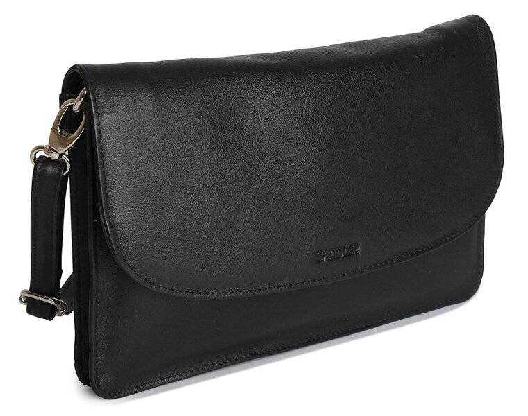 SADDLER Olivia 3-Section Leather Crossbody Bag & Clutch – Compact & Stylish - Gift Boxed