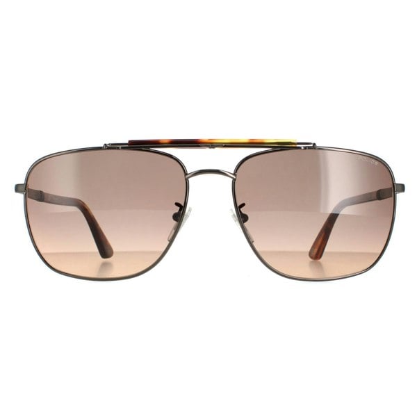 Police Sunglasses SPLD43 Origins 44 584K Shiny Gunmetal Matte Smoke Gradient Orange