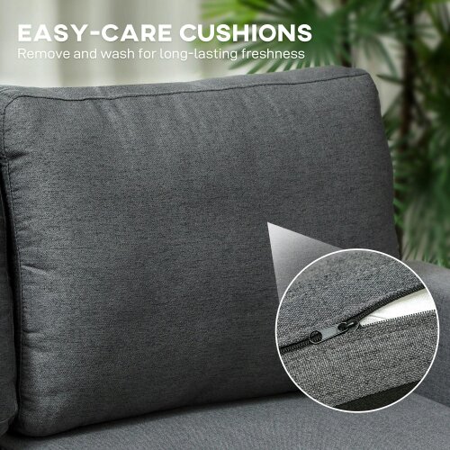 Wyld Haus Lulo Dark Grey Fabric Upholstered 3 Seater Sofa Bed With Storage