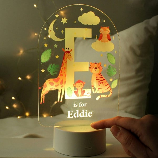 Personalised Memento Company Personalised Animal Alphabet LED Colour Changing Night Light