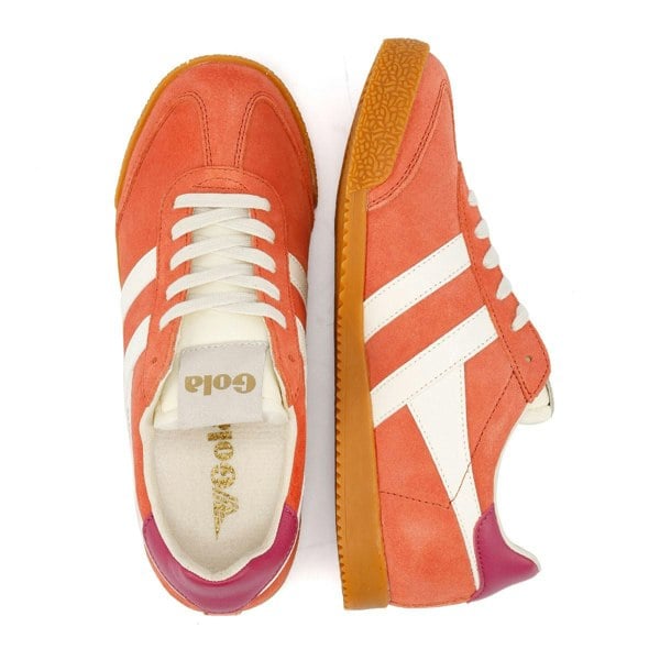 Gola Elan Suede Women's Hot Coral/Off White/ Fuchsia Trainers